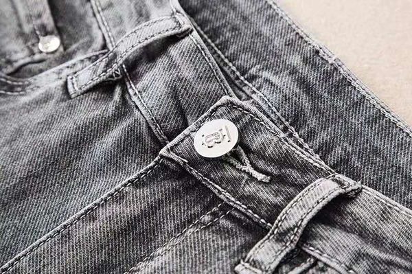 

new arrival mens designer jeans solid classic style severe washed grey luxury jeans slim motorcycle biker denim fashion jeans quality, Blue