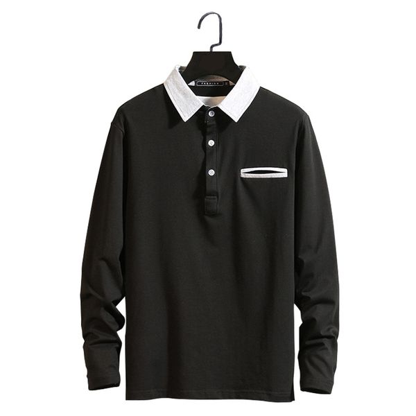 

2019 spring fashion brand men shirt men casual long sleeve pocket streetwear mens s shirts camisa pol masculino, White;black