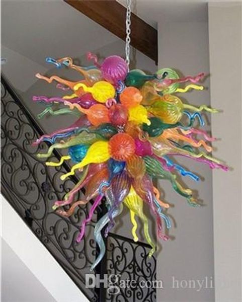

home decorative chandelier lighting colorful living room lights murano glass saving led hand blown glass art crystal chandelier