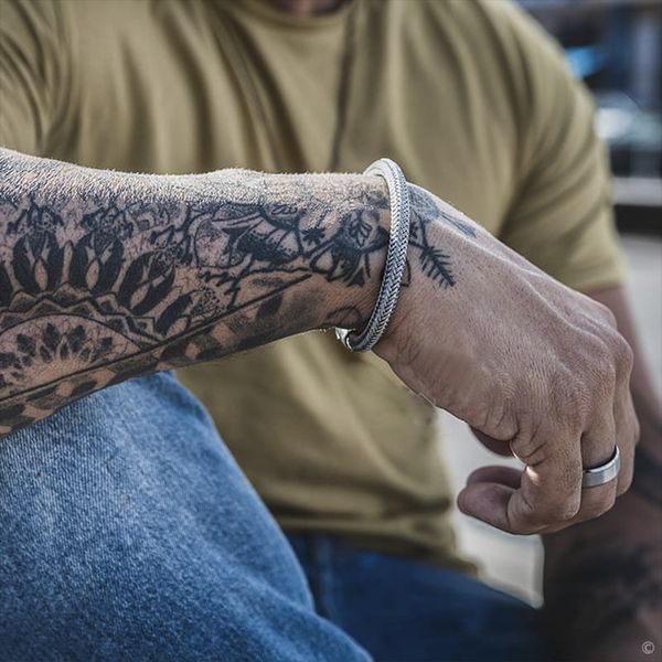 

mcllroy men bracelets&bangles 6mm steel rope chain titanium steel bracelet couple love bangles stainless steel erkek bileklik, Golden;silver