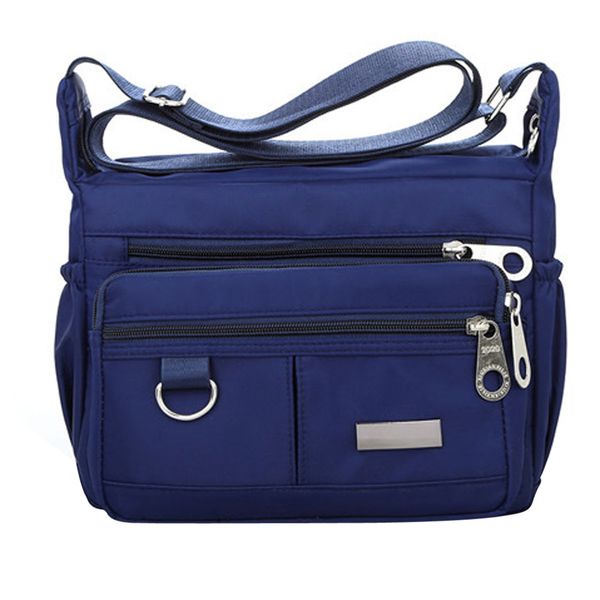 

sleeper #4052 women's fashion solid color zipper waterproof nylon shoulder bag cross body bag