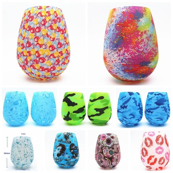 

12oz silicone egg wine cups red wine whiskey beer mug egg shape creative silicone cup outdoor camo watter cup mma2578