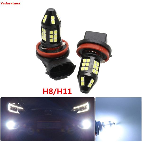 

2pc super white h8/h11ll/h8ll 3030 40w headlamp automotive 40 led ultra-bright fog lamp bulb for drl or fog lights fits h16 type