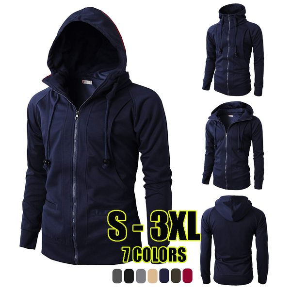 

chanwell 2019 winter hoodies mens coats plus size warm solid hooded jackets male sweatshirt hoody jaqueta casaco masculino, Black;brown