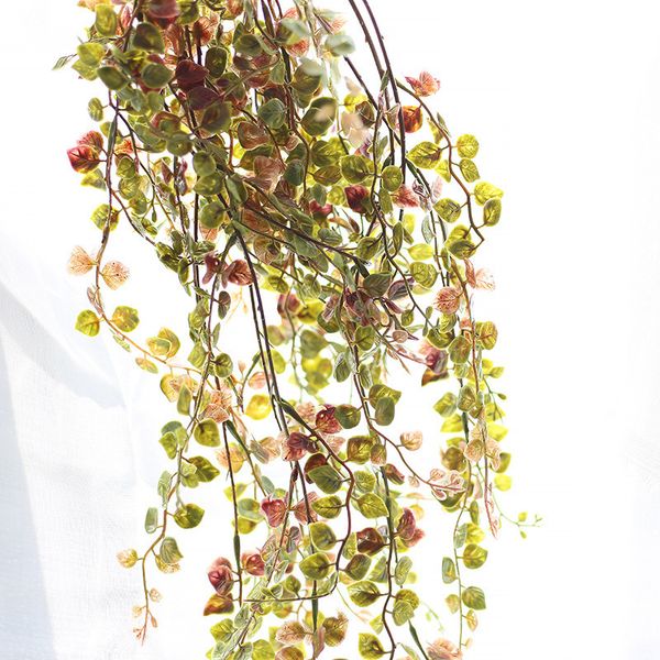 

4pcs per lot simulation green plant vine plastic flower vine long leaves rattan home decor wedding decoration flower wall fake flower vine