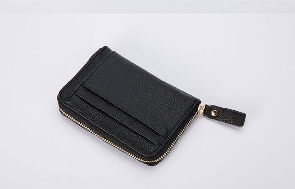 

Men Women Card Coin Key Soft Credit Card Holder Zip Leather Wallet Coin Pouch Bag Purse Carteira Mini Coin Bags Holders