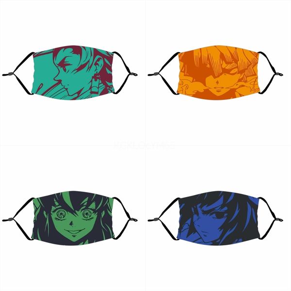 

summer reatale dust fa mask mascerine animals print i silk earloop anti saliva mout masks windproof 1 3yo e19#754, Black