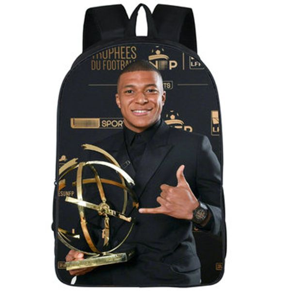 

призовой рюкзак kylian mbappe день pack мишка на ладони футбольная школьная сумка футбольный рюкзак картинный рюкзак спортивная школьная сум