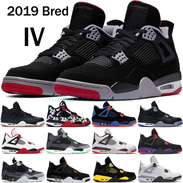 

2020 bred black cat 4 4s basketball shoes men mens white cement encore wings fire red singles designer sneakers iv pure money trainers