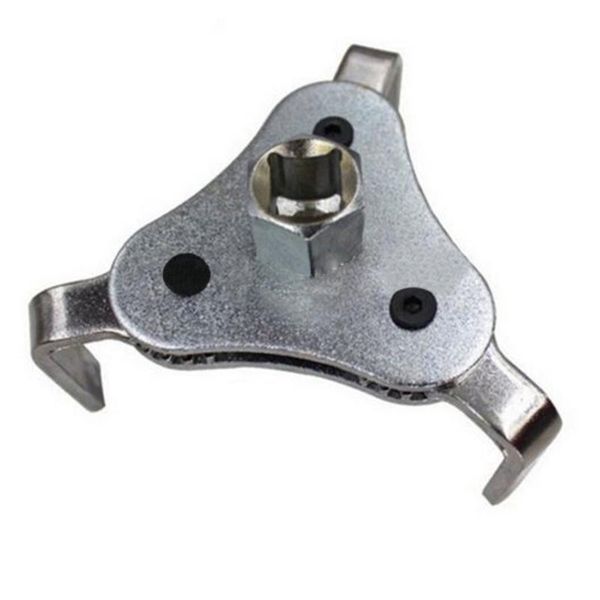 

silver adjustable two way oil filter gear wrench steel hand tool with 3 jaw remover universal car trucks repair tools