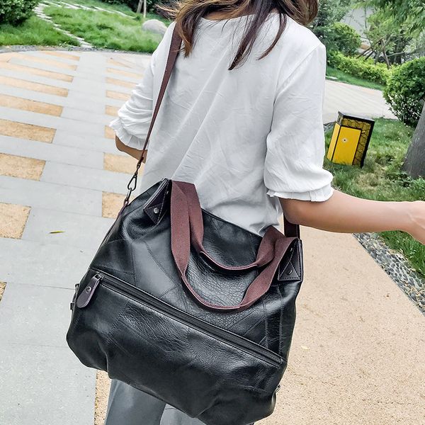 

black color women shoulder bags female large hobos bag big luxury handbag for ladies casual totes retro vantage leather hand bag