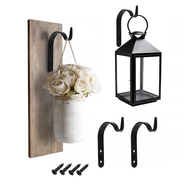 

2/4/6pcs j-hook metal hooks storage hook vintage wall hanger screw hooks for bathroom kitchen room cloth towel rack coat holder