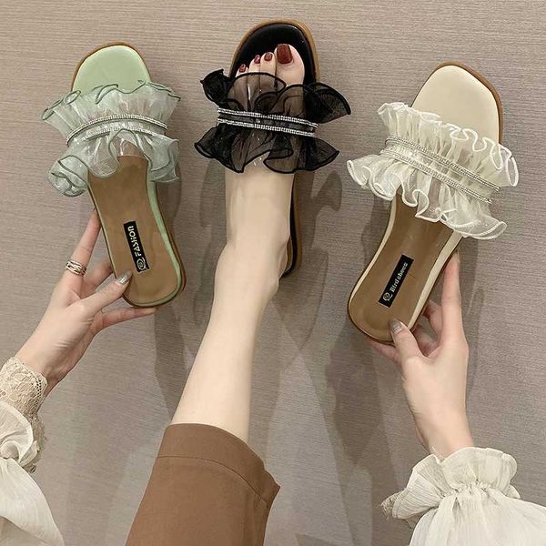 

shoes summer woman ladies' slippers slides flock jelly flip flops slipers women low platform beach soft, Black