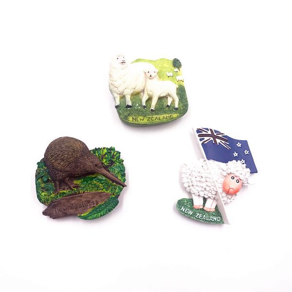 

new zealand national bird kiwi travel souvenir resin fridge magnet foreign trade export three-dimensional relief kiwi