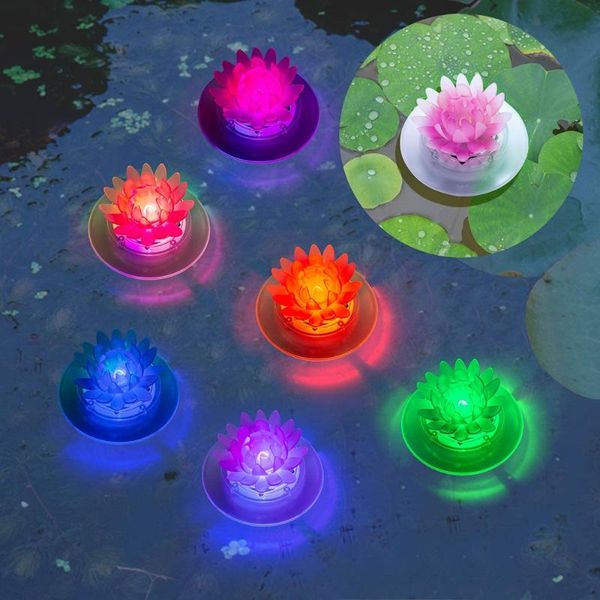 

pool & accessories solar floating light swimming party decoration lotus shape energy ip65 waterproof colorful