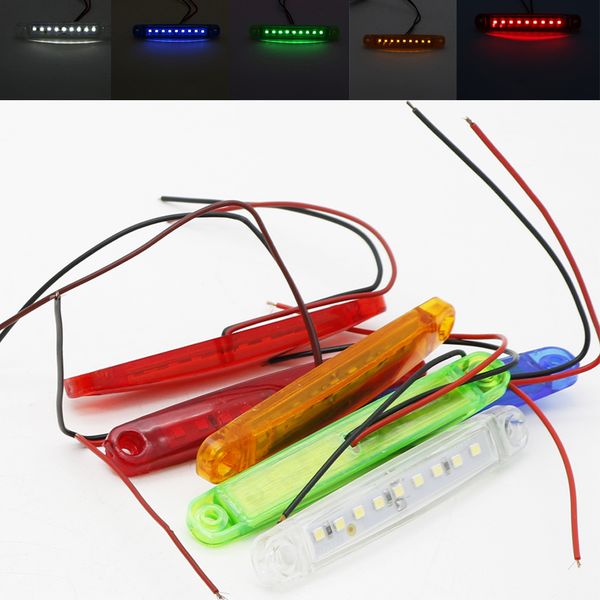 

12/24v led red+white yellow blue green truck trailer pickup truck lorries bus clearance side marker indicators light
