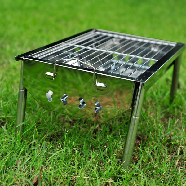 

outdoor charcoal grill portable bag stainless steel grill thickened folding lm01111821