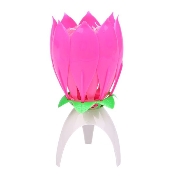 

rotating music blossom candle birthday party cake er decoration tool candles