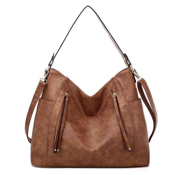 

2020 women's bag trend pu leather retro fashion women's shoulder bag portable diagonal boston