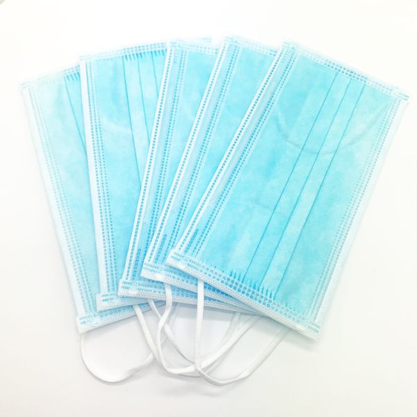 

взрослый синий антипылевая маска рот ветрозащитный рот-муфель бактерии доказательство маска защитные одноразовые маски для лица 50 шт. / лот