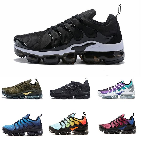 

new products men 2018 tn plus running shoes classic outdoor run shoes designer tn black white sport shock sneakers