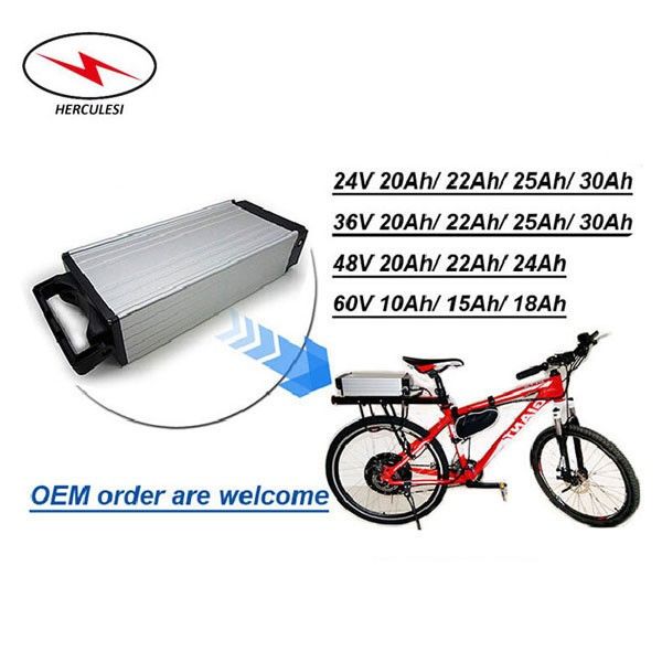 48V 20Ah 1000W Rear Rack Carrier E-bike Electric Bicycle lithium Battery Kit US