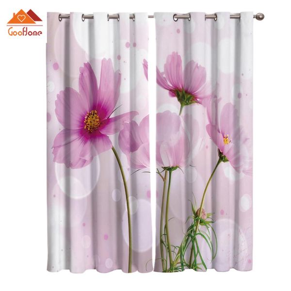 

spring flower window curtains living room outdoor fabric drapes curtain home decor