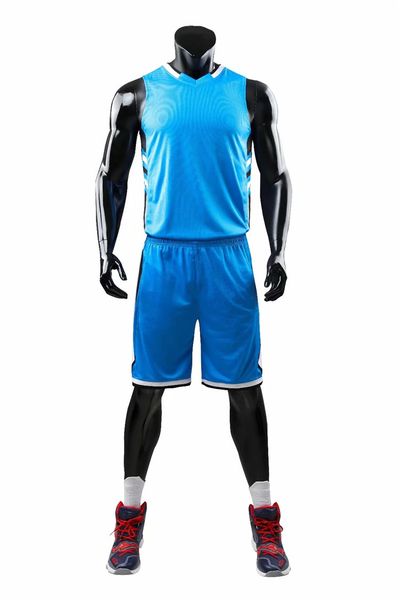 

new style basketball uniform sets sports jersey for men 72, Black;red