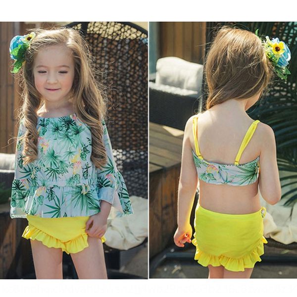 

l2hdy children's three-piece large medium and small children girl princess split body skirt swimsuit skirt long-sleeved baby girl sprin, White;black