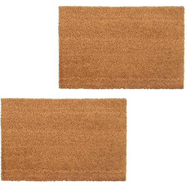 

doormat 2 pcs coconut fiber 24 mm 40 x 60 cm natural other home textile