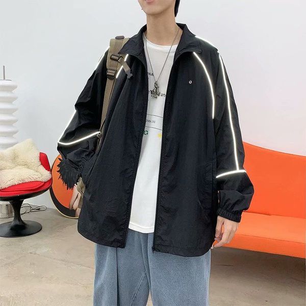 

2020 spring and autumn new youth popular solid color loose thin collar jacket fashion casual all-match sun protection clothing, Black;brown