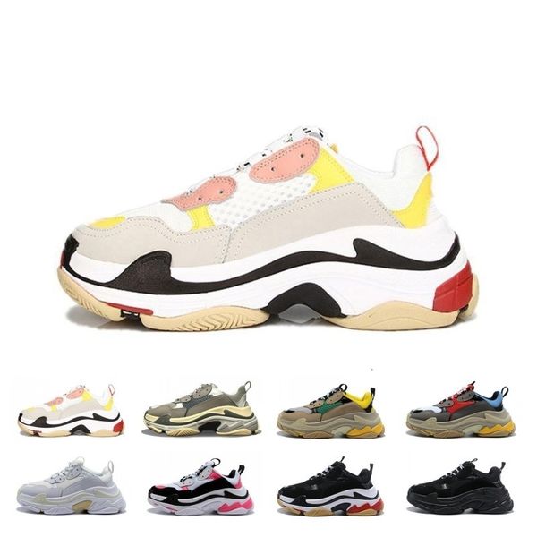 

sale designer paris 17fw triple s sneakers for men women black red white green casual dad shoes tennis increasing sneakers