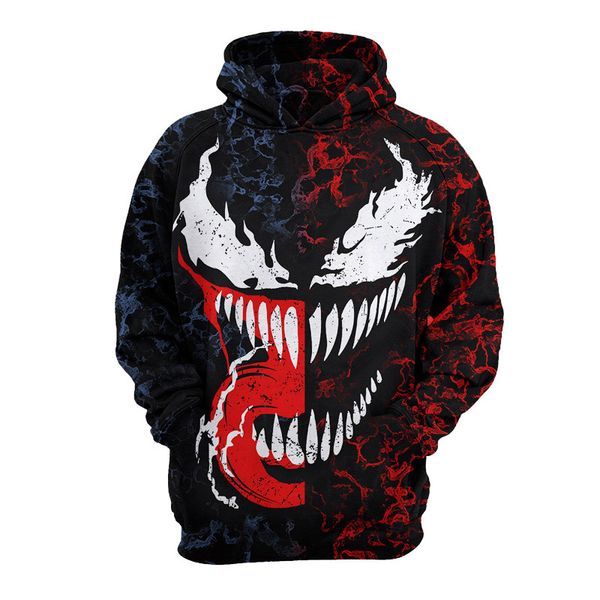 

the hoodie pullover iron man venom gwen thanos thin hooded outfit casual hoodies sweatshirt, Black