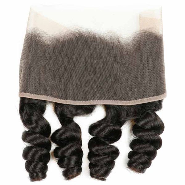 

сыпучий deep wave 13 * 4 швейцарского шнурок фронтальной закрытие перуанского малазийский девы волос straight тело глубокой волна 13x4 lace, Black