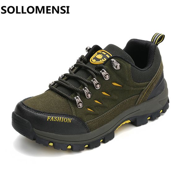 

new authentic men outdoor trekking boots mountain hiking shoes leisure sports shoes male pu women sneakers