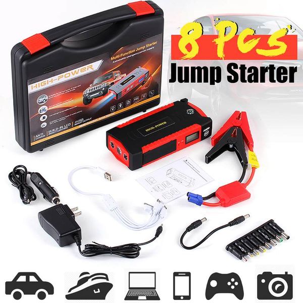 

82800mah 12v lcd 4 usb car jump starter charger battery power bank led