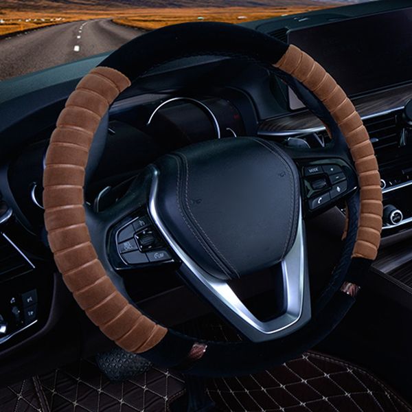 

car winter warm steering wheel cover soft plush steering wheel protector