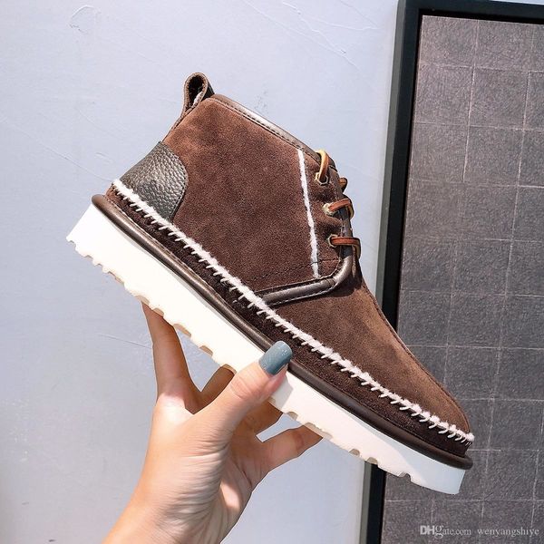

2019 new high grade fashionable women fur ankle boots triple black grey brown fashion wild genuine snow boot size 35-40 factory direct, Red;white