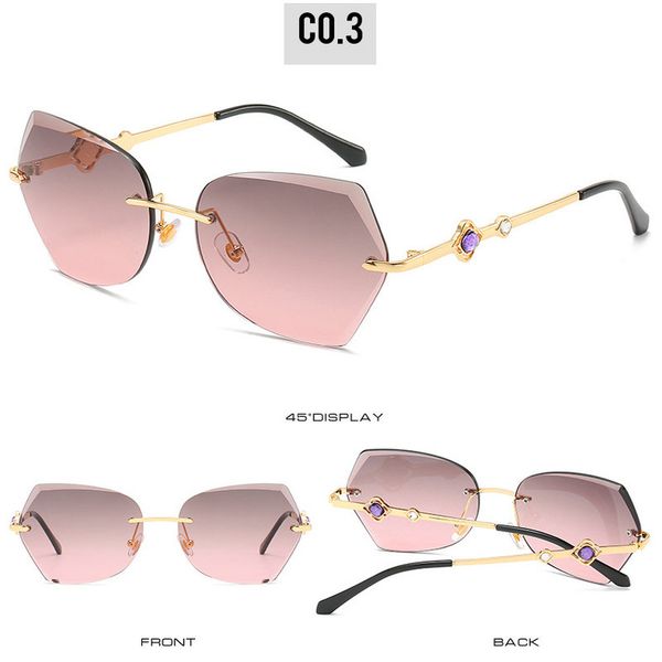 

trimmed rimless sunglasses xinfeimeng fashion rimless oversized cutting lens trimmed rimless high visibility place buy owl, White;black