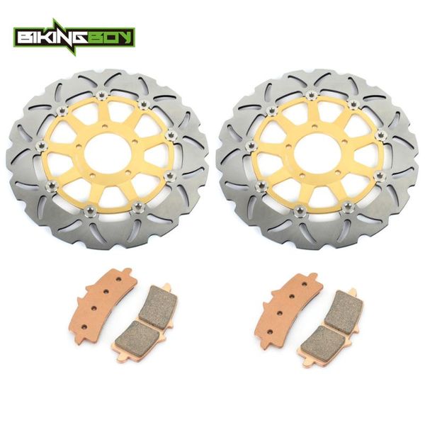 

bikingboy front brake discs disks rotors pads for hypermotard 1100 s 07-09 hypermotard 1100 evo 10-12 / evo sp 10-13