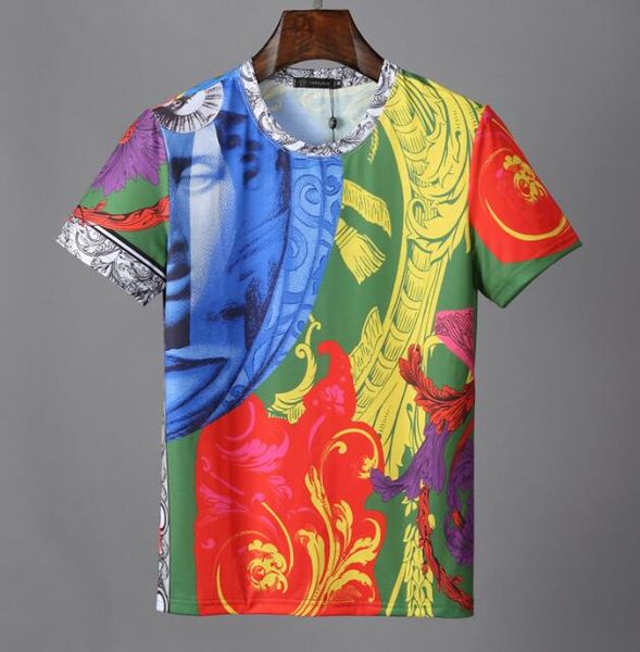 

2019 new designer quality cotton new o-neck short-sleeved t-shirt ghost head brand men's and women's t-shirt fashion style sports, White;black