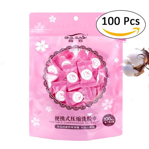 

augkun 100 pcs disposable compressed towels expandable mini face care healthy magic towel for outdoor sports tracvel