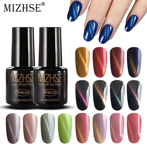 

mizhse cat eye gel nail and double-end magnet stick diy nail art design magnetic tools cat eyes effect uv gel polish