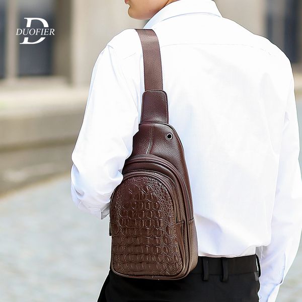 

мужская crossbody грудь сумки мода крокодил шаблон бизнес высокое качество искусственная кожа одно плечо сумка диагональный пакет 2020 новый