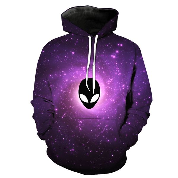 

Wholesale New Autumn and Winter Mens 2019 Luxury Designer Clothes 3D Digital Printing Stereo Pocket Fashion Leisure Sports Hoodies Purple