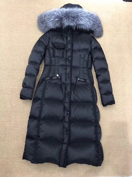 2019 Women Winter Jacket warm Duck down coat 100/% Real Fur Collar Hooded Parka