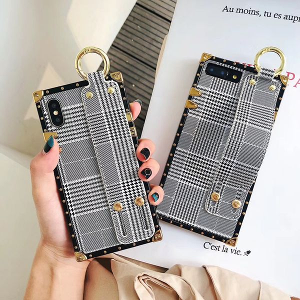 

Площадь Силиконовые Lattice плед печати Кожаный браслет браслет Защитная крышка Kickst