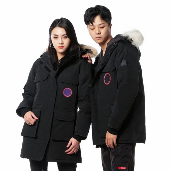 

2019 new arrival fa hion men de igner luxury canada winter jacket women winter brandcoat men winter warm clothing, Black