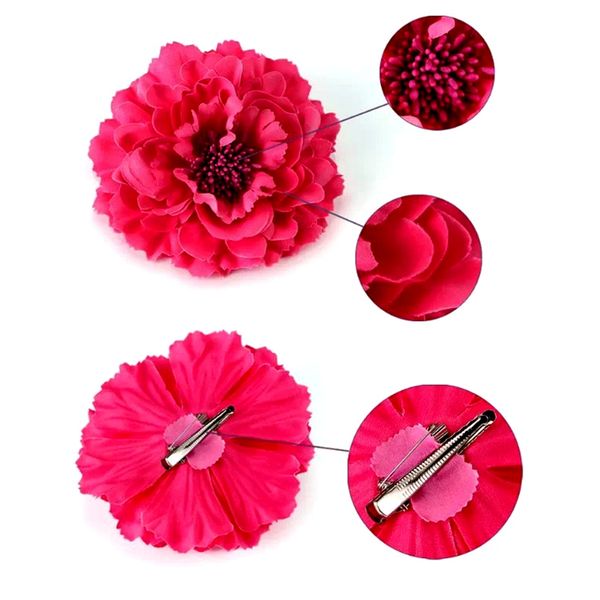 

vacation beach boho corsage peony flower hairpins brooch pins headwear charming wedding decoration hair clip