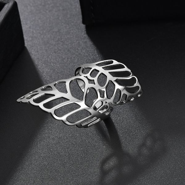 

legenstar регулируемое кольцо для женщин two leafs девушка обручальные кольца открыть костяшек пальцев ювелирные изделия anillos mujer bague, Slivery;golden